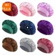 Bonnet de nuit en satin pour femme bonnet de nuit couvre-chef bonnets de douche bonnets