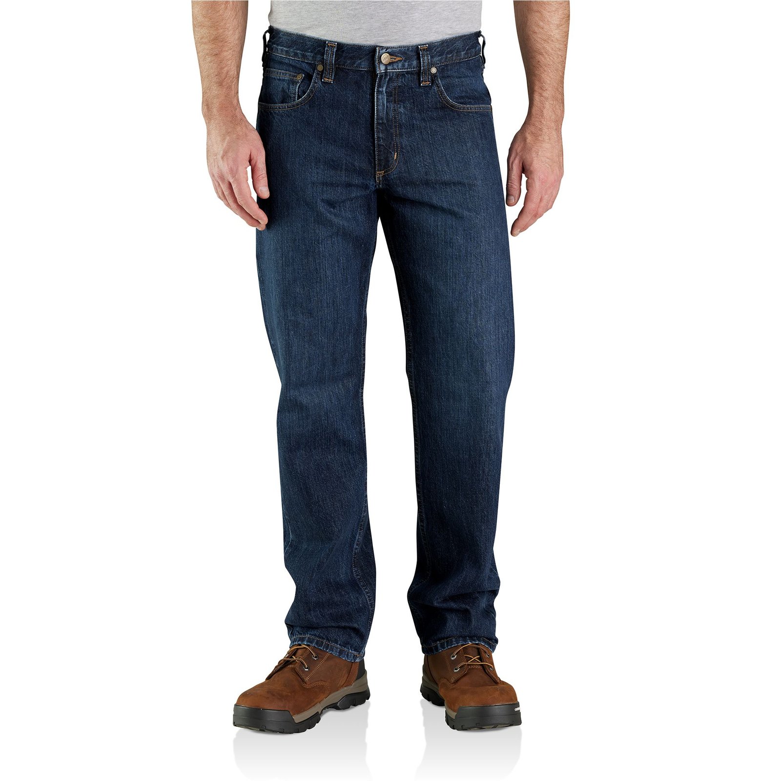 Carhartt Men's Relaxed Fit 5 Pocket Jean (Size 33-32) Deep Creek, Cotton,Denim