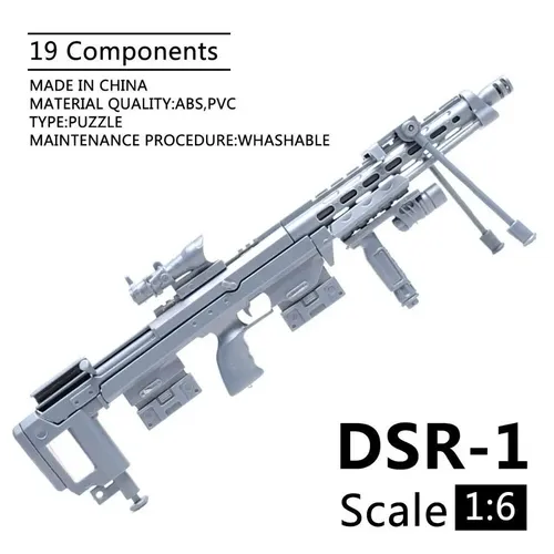 1/6 skala DSR1 Gewehr Pistole Modell Montage Puzzles Gebäude Ziegel Gun Soldat Gewehr Waffe Für Action Figur