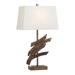 Styxx 29" Table Lamp with Linen Tapered Drum Shade, Brown