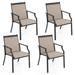 4 PCS Patio Dining Chairs Large Outdoor Chairs Breathable Seat