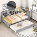 Wooden Twin Size Daybed with Twin Size Trundle, Storage Shelf