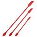 Silicone Spatula Set Mini Jar Scraper Small Silicone Spatula Makeup Spatula Mini Spatula Lotion Stirrer Get Last Drop from Food Bottles Beauty Products - Red