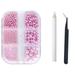 Beauty Clearance Under $15 Nail Accessories Japanese Semi-Circle Flat-Bottomed Round Pearl Nail Drill Set Multicolor