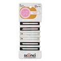 Scunci by Conair No-Slip Grip Open Center Stay Tight Barrettes Hair Clips in Assorted Neutral Metallic Colors Packaging May Vary 6 Pack