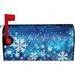 Mailbox Covers Magnetic Standard Size Waterproof Christmas Snowflakes Winter Mailbox Wraps Post Letter Box for Courtyard Garden Yard Fence Decor 21x18 in