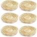 NOGIS 6Pcs Bamboo Paper Plate Holder - 10 Inch Round Woven Plate Holder Reusable Paper Plate Holders for Picnic Party