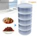 5 Layer Round Kitchen Food Storage Box Food Insulation Cover Dustproof Stackable