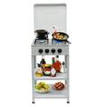 Commercial 4 Burners Cooking Gas Stove Set with Cover Restaurant Kitchen Stand