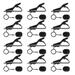 24Pcs Microphone Lapel Tie Clip Universal Mini Lapel Lavalier Microphone Mic Clip Iron Clip Black(12Pcs 8.5MM Clips + 12Pcs Sponge Covers)