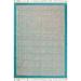 Casavani Handwoven Blue Cotton Dhurrie Square Kitchen Mats Outdoor Patio Rug 4x4 feet