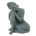 Yoga Meditation Seated Buddha Statue Green Sandstone Sculpture Buddhist Sitting Figurine Ornament Praying Collectibles Figurines for Office Desktop Living Room Courtyard 7135K-05