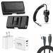 Travel Bundle for TCL 50 XL NXTPAPER 5G Belt Holster Clip Carrying Pouch Case Screen Protector 40W Car Charger Power Adapter Wall Charger USB C Cable (Black)