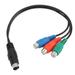 S Video 7 Pin Male to 3RCA Female Cable High Accuracy 7 Pin to AV Cable Sound Adapter Cable 0.9ft