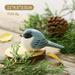 Office Desktop Small Bird Statue Decoration Wooden Small Bird Ornament Rustic Wooden Bird Model