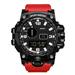 ruhuadgb Electronic Watch Silicone Band Comfortable Large Screen Number Display Multifunctional Outdoor Sports Watch