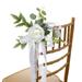 Weekend Chair Back Decoration Flower Ribbon Wedding Chair Back Flowers Imitation Roses