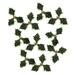 Pnellth 10Pcs Christmas Artificial Holly Berry Stems Simulation Leaf with Fruits Anti-fade No Watering Artificial Holly Berries Christmas Leaves