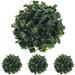 4 pcs Artificial Plant Topiary Balls Fake Green Grass Ball Pendant Hanging Faux Grass Balls