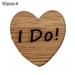 Huanledash 50Pcs Wooden Love Heart Letter Slices DIY Craft Wedding Table Scatter Decoration