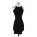 Joe & Elle Casual Dress - Bodycon Crew Neck Sleeveless: Black Print Dresses - Women's Size X-Small