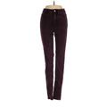 Divided by H&M Jeggings - High Rise Skinny Leg Boyfriend: Burgundy Bottoms - Women's Size 4 - Dark Wash