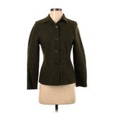 Valerie Stevens Wool Blazer Jacket: Green Tweed Jackets & Outerwear - Women's Size 2 Petite