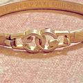 Gucci Jewelry | Gorgeous Gucci Luxury Leather 24k Plated Gold Bracelet Iconic Vintage | Color: Cream/Gold/Tan | Size: Os