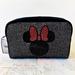Disney Bags | Disney Minnie Mouse Stud Embellished Carryall Cosmetic Toiletry Bag | Color: Black/Red | Size: Os