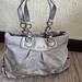 Coach Bags | Flawless Coach Ashley Metallic Butterfly Shoulder Bag Purs | Color: Gray/Silver | Size: Large