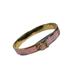 Coach Jewelry | Authentic 100% Coach Women's C Logo Hinged Bangle Bracelet Pink Gold New | Color: Gold/Pink | Size: Os