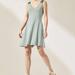 Athleta Dresses | Athleta Santorini Support Dress Opal Green Built In Bra Top Dress | Color: Green | Size: Xs