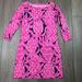 Lilly Pulitzer Dresses | Lilly Pulitzer Sophie Shift Dress Coco Safari Upf 50+ Bright Pink Navy Xs | Color: Blue/Pink | Size: Xs