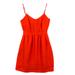 J. Crew Dresses | J Crew Womens Dress 0 Fit Flare Cami Neon Orange Pleated Satin V-Neck Pockets | Color: Orange | Size: 0