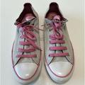 Converse Shoes | Converse All-Star Chuck Taylor Sneakers With Double Checkered Tonge | Color: Gray/Pink | Size: 10