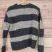 American Eagle Outfitters Sweaters | American Eagle Jegging Fit Grey Striped Sweater Womens Size S Small | Color: Gray | Size: S