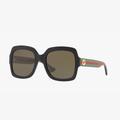 Gucci Accessories | Gucci Square Sunglasses With Red And Green Stripes | Color: Black/Green/Red | Size: Os
