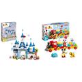 LEGO 10998 DUPLO Disney 3in1-Zauberschloss, BAU-Spielzeug & 10941 DUPLO Disney Mickys und Minnies Geburtstagszug