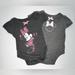Disney One Pieces | Disney Baby 3/6m Minnie Mouse Short Sleeve Graphic Bodysuit Set Of 2, Black | Color: Black | Size: 3-6mb