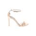 Steve Madden Heels: Ivory Print Shoes - Women's Size 7 1/2 - Open Toe