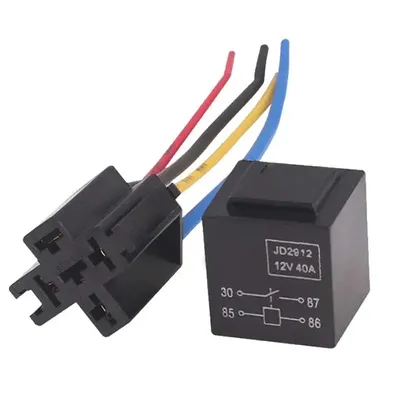 Relay Socket Automotive 12V/24V Automotive Relay 4pin Automotive Relay Heavy Duty Copper Wires With The Fuse Relay Socket For