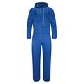 Yukirtiq Mens Hooded Overall Work Wear Dungarees Coverall Polycotton Boiler Suit Hard Wearing Mechanics Boilersuit, Royal Blue, XXL