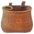 Happy Ebikes Nantucket Style Front Wicker Bike Basket, Universal Fit, Leather Straps, Convenient and Portable