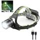 KUPRO Head Torch Rechargeable Super Bright LED Head Torches 100000 Lumens Headlight Headlamp 3 Light Modes Powerful Waterproof Zoomable Hands-Free for Running Fishing Camping Hiking