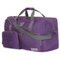 Lucky Travel Duffel Bags, Gym Bag, Travel Bag & Large Duffle Bag for Men, Foldable Overnight Weekender Bags for Women & Men with Adjustable Shoulder Strap, Charcoal, Purple, L, Lky-325-50-65