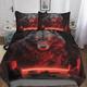 LAMAME The Red Wolf Bedding Set 3D Printed Duvet Covers Sets With Pillowcases Bed Linen Animal Quilt Covers Home Textile Double（200x200cm）