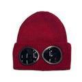CBLdF Beanie Warm Ski Mask Hats Caps Women Men Winter Glasses Knitted Beanie Outdoor Ear Protection Sports Cold Caps-wine Red-adult