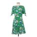 Banana Republic Casual Dress: Green Print Dresses - Women's Size 0