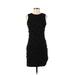 Karl Lagerfeld Paris Casual Dress - Party High Neck Sleeveless: Black Print Dresses - Women's Size 2