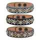 Kirykle-Bracelets en cuir à rivets larges pour femmes accessoire punk nouvelle collection 2023